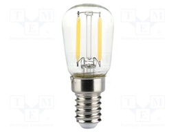 LED lamp; white warm; E14; 220÷240VAC; 200lm; P: 2W; 300°; 3000K