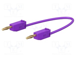 Test lead; 60VDC; 30VAC; 10A; banana plug 2mm,both sides; violet