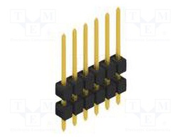Connector: pin strips; pin header; male; PIN: 6; 2.54mm; THT; 1x6