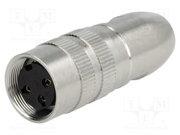 Connector: M16; female; for cable; IP68; plug; soldering; 250V; 5A