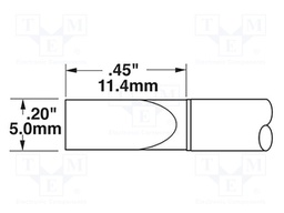Tip; chisel; 5x12mm; 357°C; for soldering station