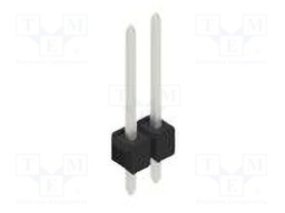 Connector: pin strips; pin header; male; PIN: 2; 2.54mm; THT; 1x2