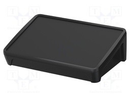 Enclosure: desktop; BoPad; X: 285mm; Y: 198mm; Z: 92.9mm; ABS; black