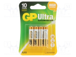 Battery: alkaline; 1.5V; AAA,R3; non-rechargeable; Ø10.5x44.5mm