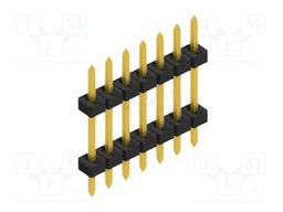 Connector: pin strips; pin header; male; PIN: 7; 2mm; THT; 1x7; 100V