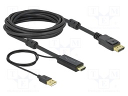 Cable; DisplayPort plug,HDMI plug,USB A plug; DisplayPort 1.2