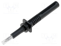 Test probe; 20A; black; Socket size: 4mm; Overall len: 132.5mm