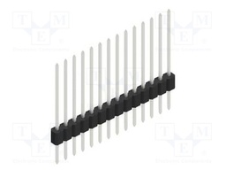 Connector: pin strips; pin header; male; PIN: 14; 1.27mm; THT; 1x14