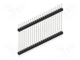 Connector: pin strips; pin header; male; PIN: 23; 2.54mm; THT; 1x23