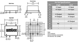 Converter: DC/DC; 1W; Uin: 2.97÷3.63V; Uout: 5VDC; SMD; 1.4g; SMD