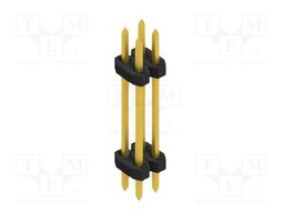 Connector: pin strips; pin header; male; PIN: 4; 2mm; THT; 2x2; 100V