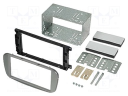 Radio mounting frame; Ford; 2 DIN; silver