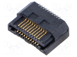 Mezzanine Connector, Hermaphroditic, 0.635 mm, 2 Rows, 20 Contacts, Surface Mount, Phosphor Bronze