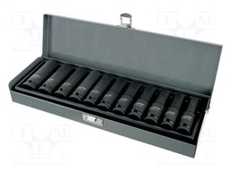 Wrenches set; 6-angles,socket spanner,impact; Mounting: 1/2"