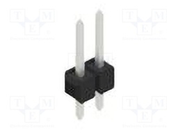 Connector: pin strips; pin header; male; PIN: 2; 2.54mm; THT; 1x2
