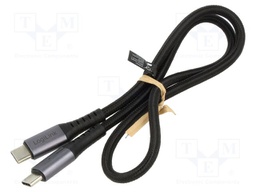 Cable; USB 3.2 Gen 2x2; USB C plug,both sides; 0.5m; black; 100W