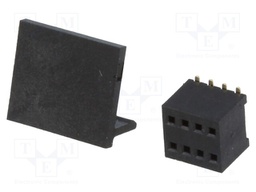 Socket; pin strips; female; PIN: 8; straight; 1.27mm; SMT; 2x4