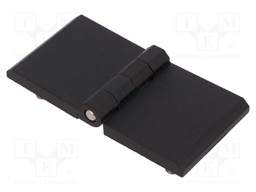 Hinge; Width: 120mm; zinc and aluminium alloy; black; H: 60mm