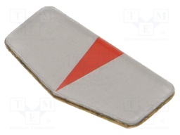 Pointer; self-adhesive; silver; stainless steel; 20x10mm