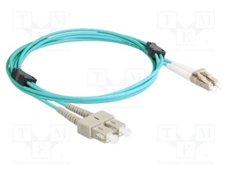 Fiber patch cord; OM3; LC/PC,SC/PC; 2m; 50/125um; LSZH; beige