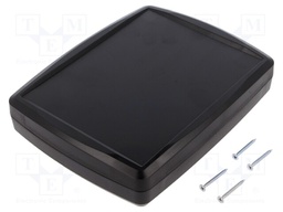 Enclosure: multipurpose; X: 144mm; Y: 184mm; Z: 38mm; ABS; black; IK09