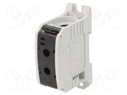 Splice terminal: rail; STB; 95mm2; ways: 1; terminals: 2; black; TS35