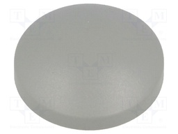 Button; round; grey; Mat: plastic