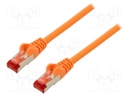 Patch cord; S/FTP; 6; stranded; Cu; LSZH; orange; 10m; halogen free