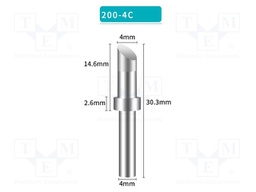 Tip; hoof; 4mm; for soldering station; BK3500