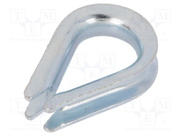 Thimble for rope; steel; for rope; Ørope: 6mm; zinc; DIN6899B