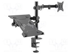 Holder; table edge; 9kg; 32"; black; Arm len: 376mm