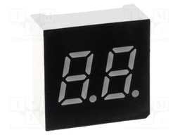 Display: LED; 7-segment; 7.62mm; 0.3"; No.char: 2; red; 40mcd