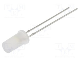 LED; white,red; 5mm; 180°; Front: convex; 2.1÷2.6VDC,2.9÷3.4VDC