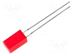 LED; square; 5x5mm; red; 3÷8mcd; 110°; Front: flat; 20mA; 2÷2.5V