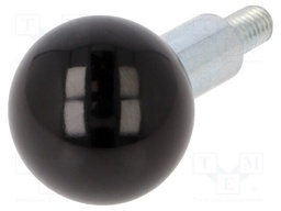 Ball knob; Dia: 50mm; M6; 11mm; black
