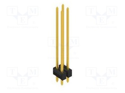 Connector: pin strips; pin header; male; PIN: 4; 2.54mm; THT; 2x2