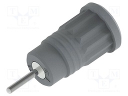 Connector: 4mm banana; socket; 36A; grey; nickel plated; insulated
