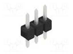 Connector: pin strips; pin header; male; PIN: 3; 2.54mm; THT; 1x3