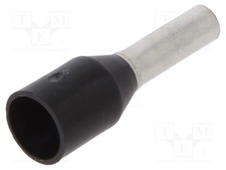 TERMINAL, FERRULE, 6X1.8MM, CRIMP BLACK