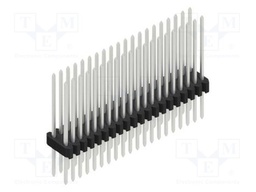 Connector: pin strips; pin header; male; PIN: 40; 1.27mm; THT; 2x20