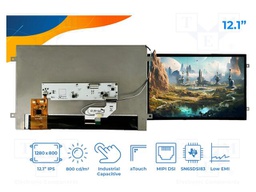 Display: TFT; 12.1"; 1280x800; Illumin: LED; RGB; 850cd/m2; 5VDC