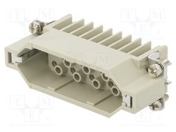 Connector: HDC; contact insert; male; DD; PIN: 25; 25+PE; size D16A