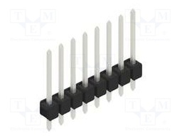 Connector: pin strips; pin header; male; PIN: 8; 2.54mm; THT; 1x8