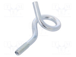 Hook; ring; steel; zinc; 60mm