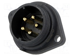 Socket; male; SP21; PIN: 5; IP68; soldering; 500V; 4mm2; 30A; -25÷85°C