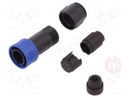 Connector: circular; plug; male; PIN: 10; w/o contacts; for cable