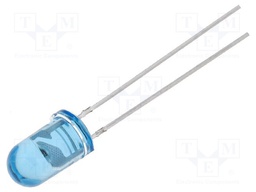 IR transmitter; 5mm; 940nm; transparent,blue; 100mW; 45°; THT