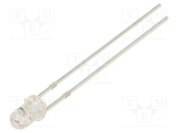 LED; 3mm; orange; 10000÷12000mcd; 30°; 3÷5V; 20mA; Variant: blinking