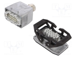 Connector: HDC; Type: with cable gland; Pitch: 57x27mm; 500V; 16A