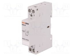 Contactor: 2-pole installation; NO x2; 220÷230VAC; 220÷230VDC